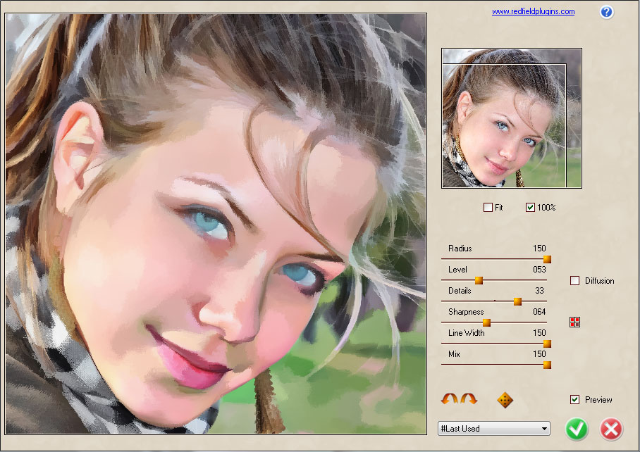 Fine Touch: Photoshop plug-in for fine-artistic effect